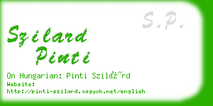 szilard pinti business card